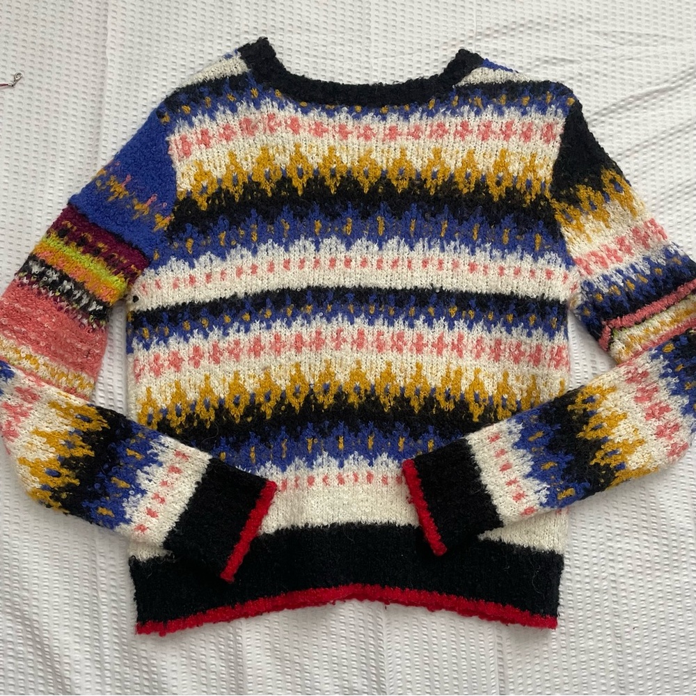 Free People ❄️ acrylic alpaca blend multi color sweater - Picture 4 of 7